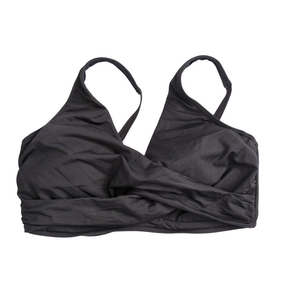 NWT Sea Level Australia Essentials Up To G Cup Cross Front Bikini Top Black US 8